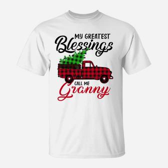 My Greatest Blessings Call Me Granny Xmas Gifts Christmas T-Shirt | Crazezy DE