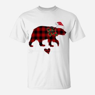 Nana Bear Christmas Pajama Red Plaid Buffalo Family Gifts T-Shirt | Crazezy UK