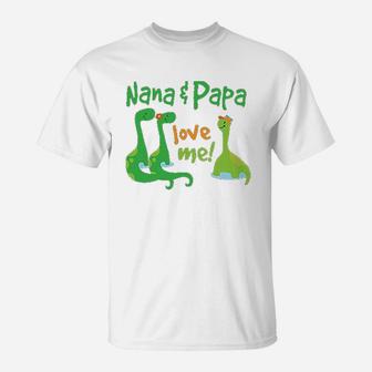 Nana Papa Love Me Dinosaur T-Shirt | Crazezy CA