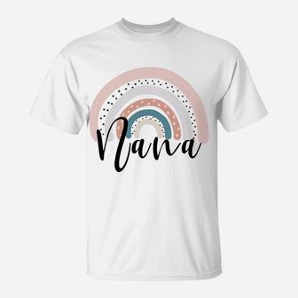 Nana Rainbow For Women Grandma Christmas Mother's Day T-Shirt | Crazezy