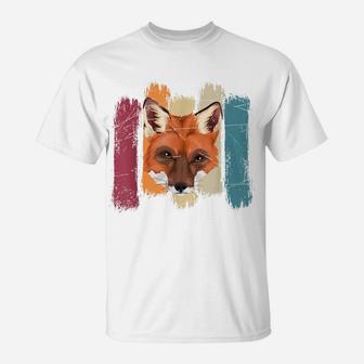 Nature Forest Animal Lover Retro Wildlife Fox T-Shirt | Crazezy