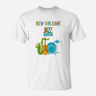 New Orleans Festival Of Jazz Music Gift Louisiana Jazz T-Shirt - Thegiftio UK