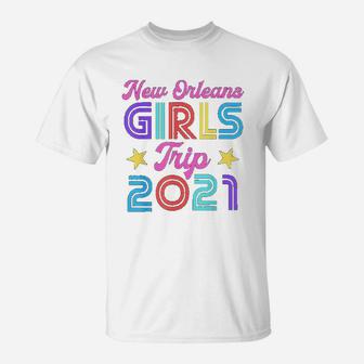 New Orleans Girls Trip 2021 Matching Bachelorette Vacation T-Shirt - Thegiftio UK