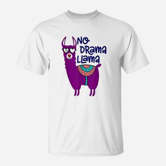 No Drama Llama Cute T-Shirt | Crazezy UK