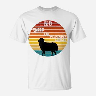 No Sheep In My Circle Retro Style Funny Sheep T-Shirt | Crazezy UK