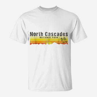 North Cascades National Park -Retro National Park Tee T-Shirt | Crazezy DE