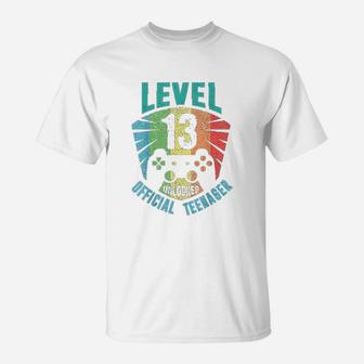 Official Teenager 13Th Birthday Level 13 Unlocked Boys T-Shirt | Crazezy CA