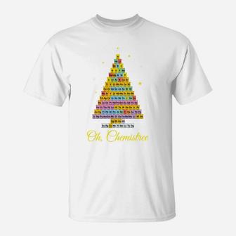 Oh Chemistree Chemistry Periodic Table Elements Xmas Tree Sweatshirt T-Shirt | Crazezy DE