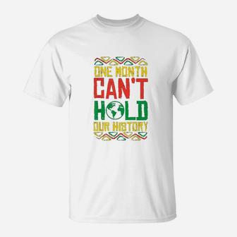One Month Cant Hold History Kente Black Pride T-Shirt - Thegiftio UK