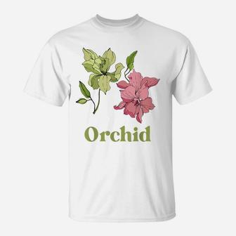 Orchid Flower Floral Women's Or Girls Classic T-Shirt | Crazezy DE