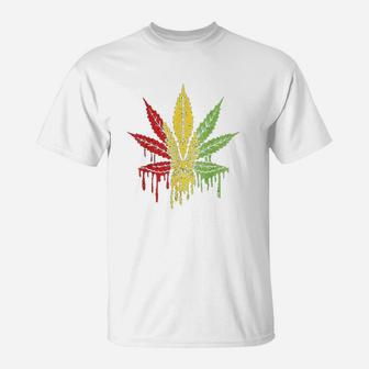Paint Drip 420 Rasta Stoner Gift T-Shirt | Crazezy AU