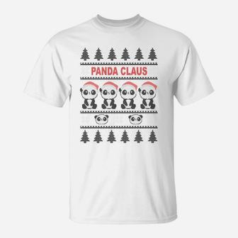 Panda In Santa Hat - Funny Ugly Christmas Panda Claus Sweatshirt T-Shirt | Crazezy UK