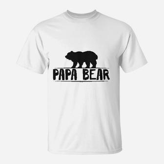 Papa Bear Daddy Dad Father Grizzly T-Shirt | Crazezy CA
