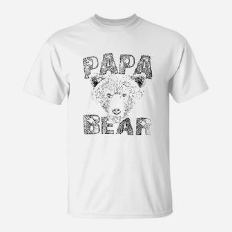 Papa Bear Fathers Day T-Shirt | Crazezy