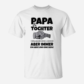 Papa und Tochter Herz T-Shirt, Verbundenheit und Liebe Design - Seseable