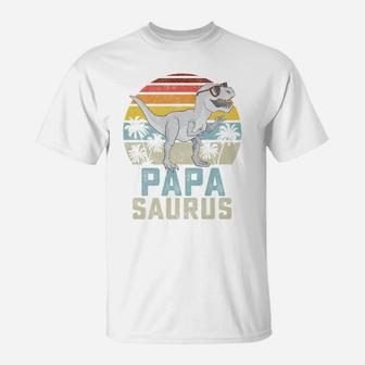 Papasaurus T Rex Dinosaur Papa Saurus Family Matching T-Shirt | Crazezy DE