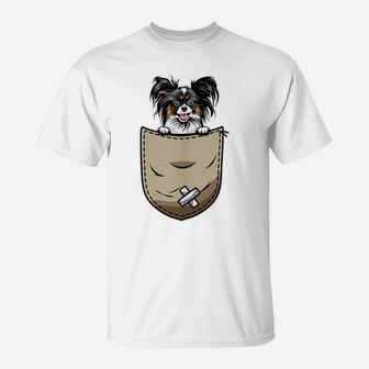 Papillion Dog Lovers And Pocket Owner T-Shirt | Crazezy