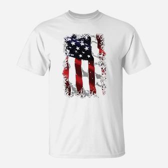 Patriotic American Flag Baseball T-Shirt | Crazezy