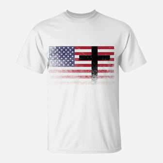 Patriotic Gift I Stand For The Flag And Kneel For The Cross Sweatshirt T-Shirt | Crazezy