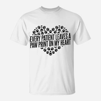 Paw Print On My Heart Sweatshirt T-Shirt | Crazezy