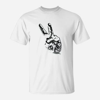 Peace Out Peace Sign Victory Hand Sign T-Shirt - Thegiftio UK