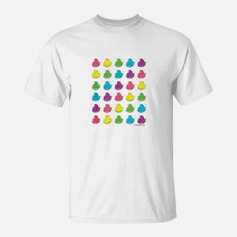 Peeps Rainbow Peeps Pattern T-Shirt | Crazezy