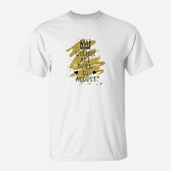 Perfect Queens Are Born In August T-Shirt - Thegiftio UK