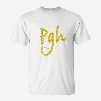 Pgh Pittsburgh Smiley Face Cute T-Shirt | Crazezy UK