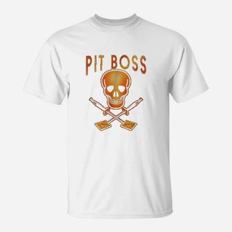 Pit Boss Grilling Skull And Spatulas T-Shirt | Crazezy