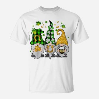 Plaid Gnomes St Patricks Day Shamrock Gnome Irish Gift T-Shirt | Crazezy UK