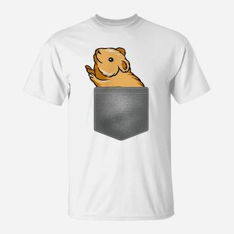 Pocket Hamster Funny Animal Cute Hamster In Pocket T-Shirt | Crazezy