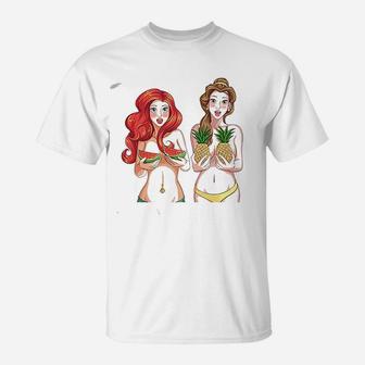 Princesses With Fruits T-Shirt | Crazezy