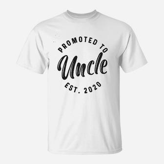 Promoted To Uncle Est 2020 T-Shirt - Thegiftio