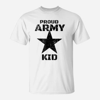 Proud Army Kid Military Patriotic Distressed T Shirt T-Shirt | Crazezy AU