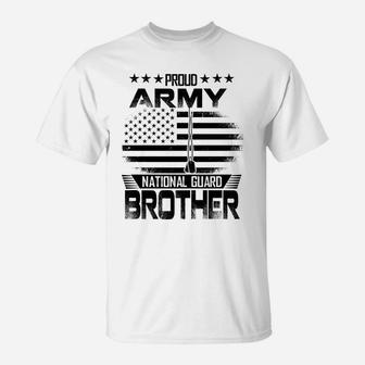 Proud Army National Guard Brother US Military Gift T-Shirt | Crazezy