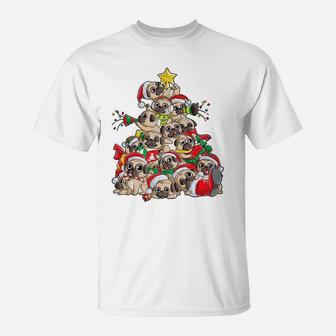 Pug Christmas Tree Dog Santa Merry Pugmas Xmas Gifts Boys T-Shirt | Crazezy UK