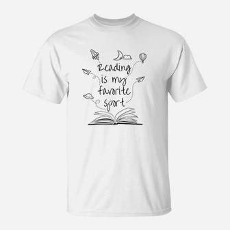 Reading Is My Favorite Sport T-Shirt | Crazezy