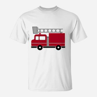 Red Firefighter Fire Truck T-Shirt | Crazezy CA