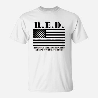 Red Support Our Troops T-Shirt | Crazezy