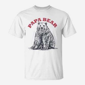 Retreez Funny Papa Bear For Dads Graphic Printed T-Shirt | Crazezy CA