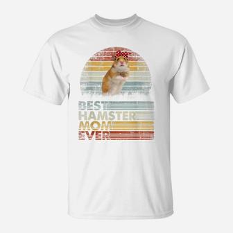 Retro Best Hamster Mom Ever Shirt Animals Lover T-Shirt | Crazezy