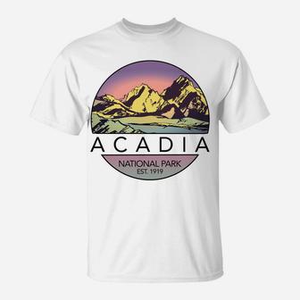 Retro Vintage Acadia National Park Long Sleeve Tee Shirt T-Shirt | Crazezy DE