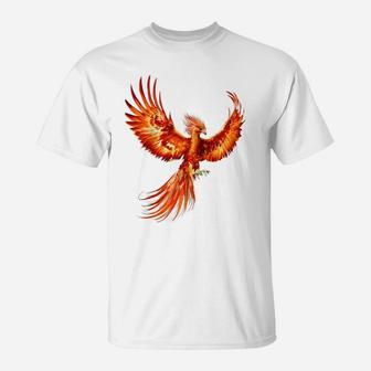 Rising Phoenix Fire Fenix Inspirational Fantasy Gift Raglan Baseball Tee T-Shirt | Crazezy UK