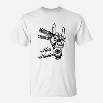Rock And Roll Barber And Hairstylist T-Shirt | Crazezy