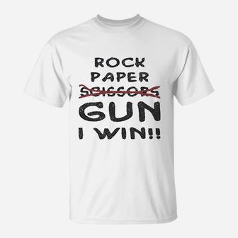 Rock Paper Scissors I Win Support T-Shirt | Crazezy CA