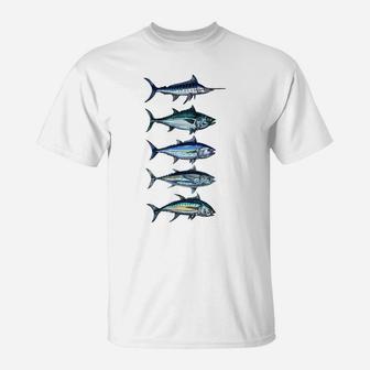 Saltwater Fish Species Swordfish Fishing Camping Hunting T-Shirt | Crazezy DE