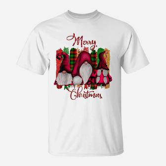 Santa Claus Garden Gnome Merry Christmas - Christmas Gnomes Raglan Baseball Tee T-Shirt | Crazezy