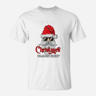 Santa Hat Funny Christmas Pajama Xmas Gift T-Shirt | Crazezy DE
