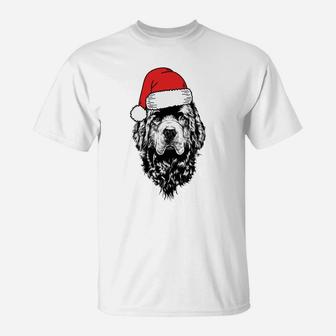 Santa Newfie Newfoundland Dog Ugly Christmas Sweatshirt T-Shirt | Crazezy
