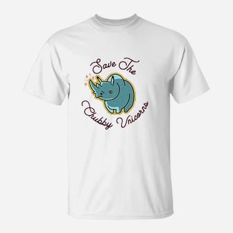 Save The Chubby Unicorns Funny Rhino Meme T-Shirt | Crazezy